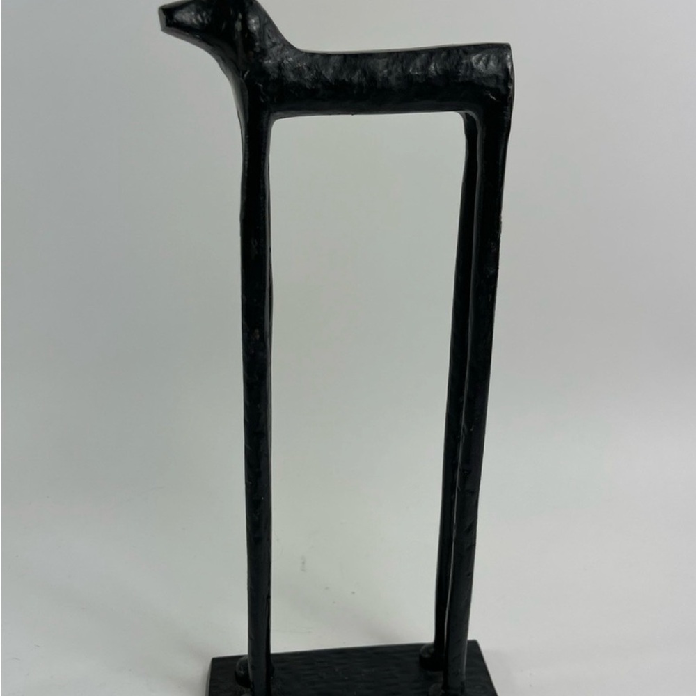 Pottery Barn Black Modern dog Sculpture